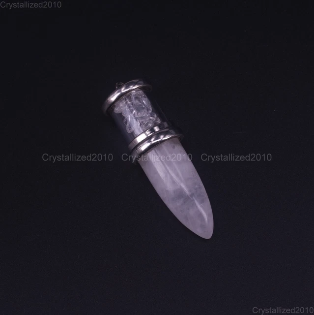 Natural Gemstone Chip Bead Hexagonal Pointed Reiki Chakra Healing Pendant Beads