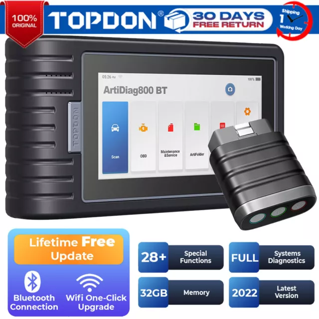 Dispositivo de diagnóstico profesional TOPDON AD800 BT coche OBD2 TODO EL SISTEMA TPMS lector de códigos