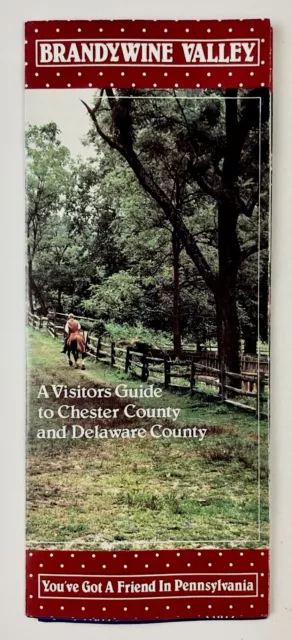 1986 Brandywine Valley Pennsylvania Chester Delaware Co Vintage Travel Brochure