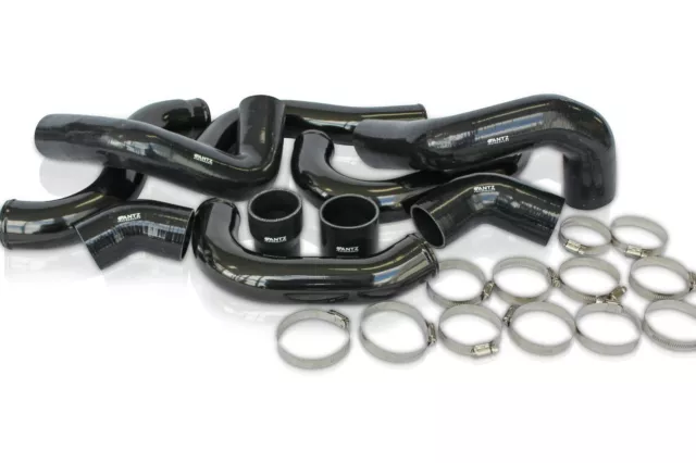 Ford FG XR6 Turbo Stage 1&2 Alloy Intercooler Piping Kit - BLACK Mk1 Mk2 FGX Xr6