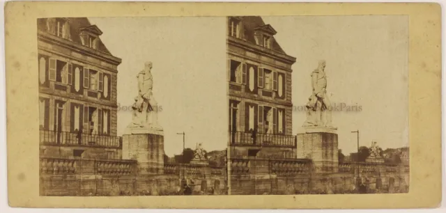 Versailles -statue Frankreich Foto Stereo Th1L6n46 Vintage Albumin c1865
