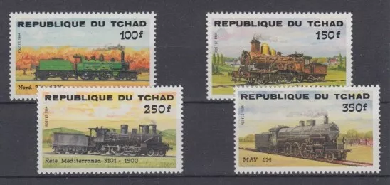 D.Railway - Locomotives Chad 1074 - 77 (MNH)