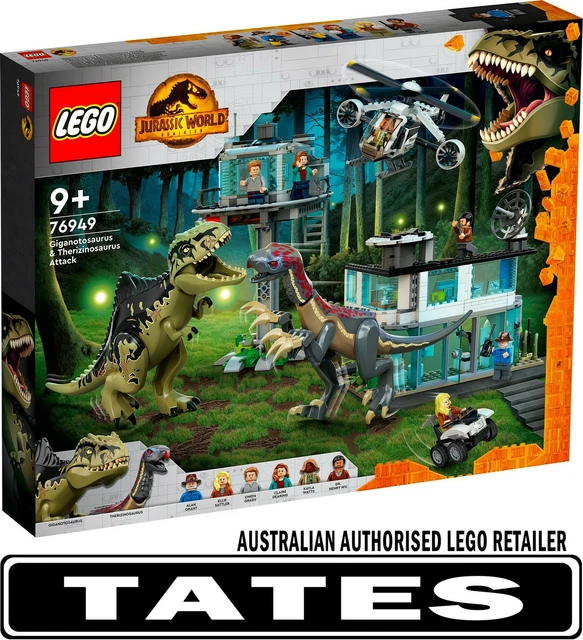 LEGO 76949 GIGANOTOSAURUS & Therizinosaurus Attack - Jurassic World ...