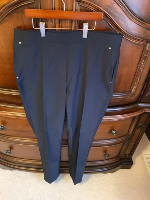 Jones New York Signature Navy Dress Pants Large Summer 2019 Style# JPMS9WP431