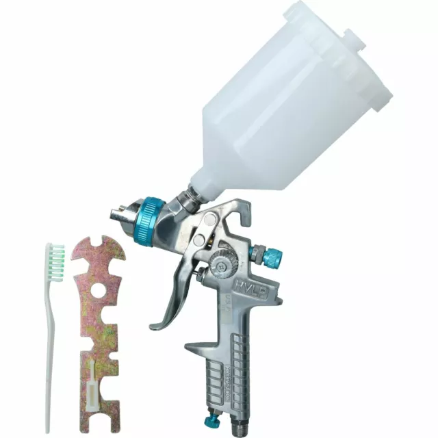 Gravity Feed HVLP Spray Painting Paint Gun 1.4mm Nozzle With 600mm Cup 2