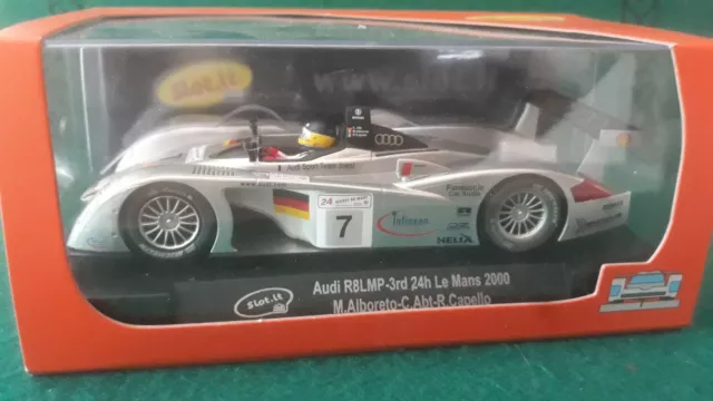 SLOT CAR Voiture de circuit AUDI R8 LMP Le Mans 2000 N°7  SLOT IT 1/32