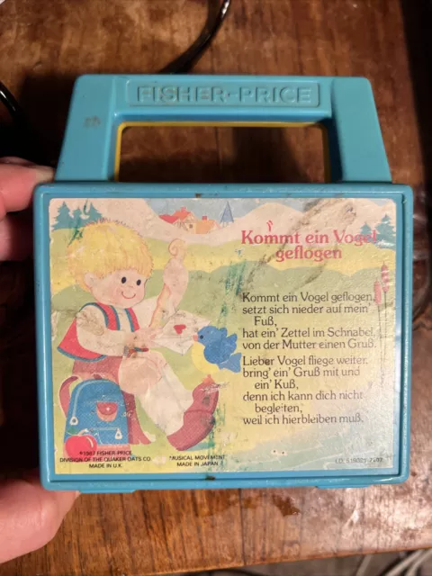 Fisher Price Radio Recorder Musik Kommt ein Vogel geflogen Sammler Vintage 2