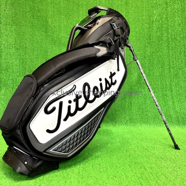 Titleist Premium Stand Bag Black White 9in 4way Divider Compact Lightweight Men