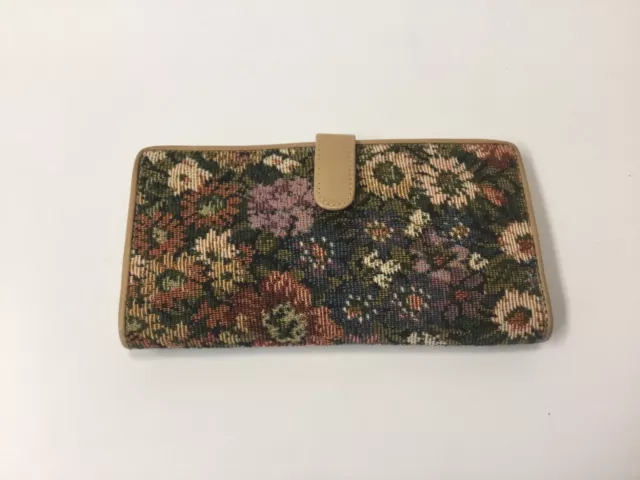 VINTAGE NEW NOS Bond Street Tapestry Collection Leather Credit Card Wallet