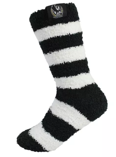 Collingwood Magpies Official AFL Team Logo Adult & Youth Comfy Winter Bed Socks