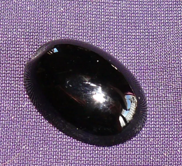 Schwarzer Obsidian, poliert, Cabochon, Beispielfoto, ~ 2,0g ~17x12x5mm