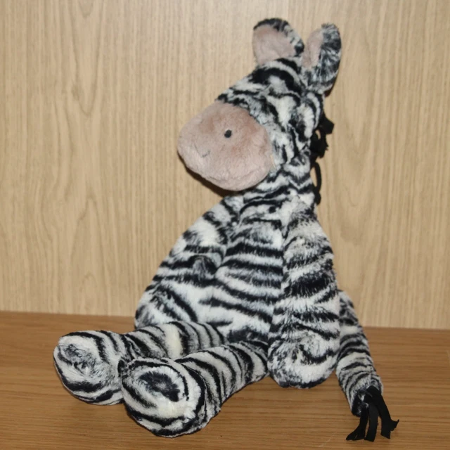 JELLYCAT MERRYDAY ZEBRA 18" Soft Plush Toy Beanie Comforter Black & White VGC £19.99 PicClick UK