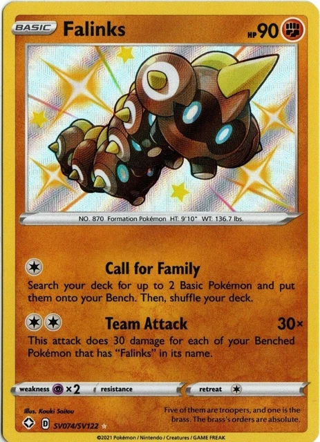 SV074/SV122 Falinks Shiny | Rare Holo Pokemon Trading Card Shining Fates Vault