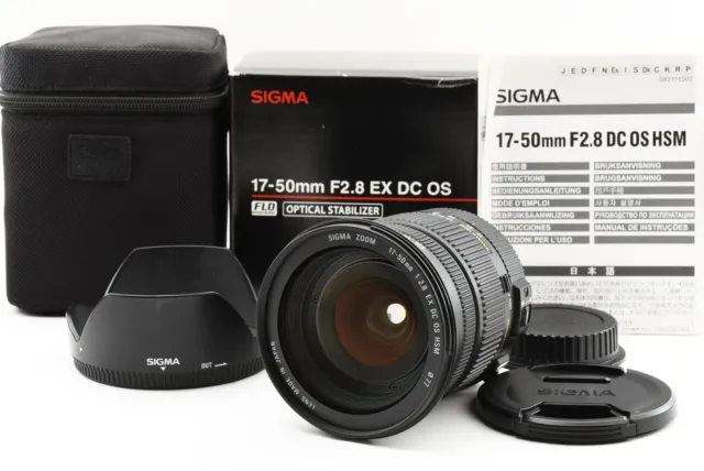 Sigma 17-50mm f/2.8 EX DC OS HSM Lens for Canon EF [Exc+++]w/Box,Hood,Case Y1406