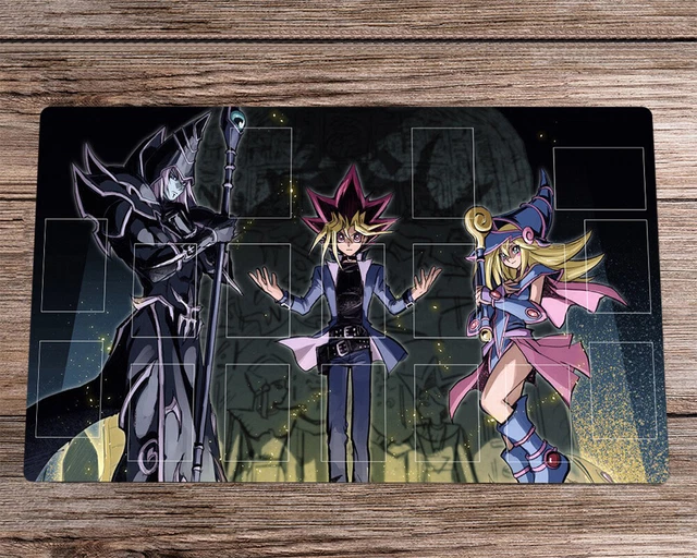 YUGIOH! PLAYMAT DARK Magician & Yugi Muto Seto Kaiba TCG CCG Card