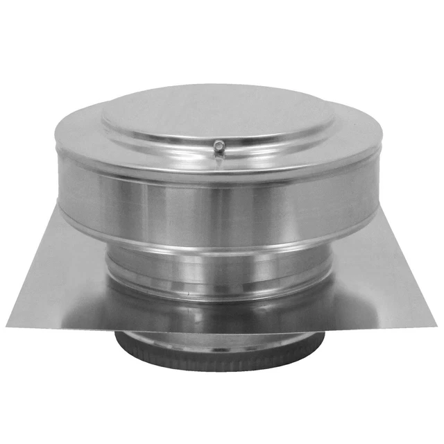 7 in. Diameter Aluminum Round Back Roof Jack Vent Cap for Existing Duct Work