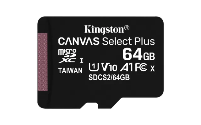 Kingston Micro Sd 64Gb Cl10 Canvas Select Plus Sdcs2/64Gb