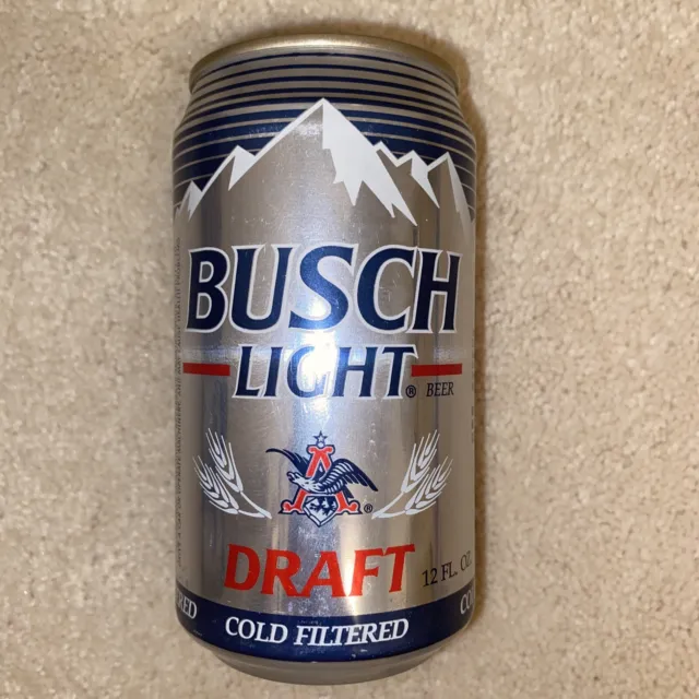VINTAGE BUSCH LIGHT DRAFT Beer Can "Cold Filtered" 12 FL OZ St Louis, MO T/O