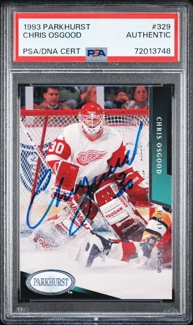 1993-94 Parkhurst #329 Chris Osgood RC Signed Rookie Card PSA/DNA Autograph