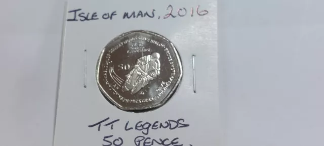 @@@  A Superb Unc Isle Of Man 2016 Tt Legends Fifty Pence @@@