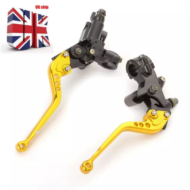 FXCNC Gold 7/8'' Front Brake Clutch Master Cylinder Levers For RS125 2006-2010 2