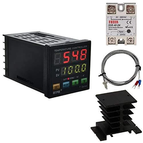 PID Temperature Controller Meter Indicator, PID+40A SSR+Heat Sink+K Sensor