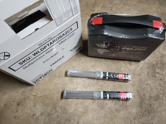 ROSSI Ultra-Portable 250A Inverter Welder MMA ARC Stick DC Welding + electrodes