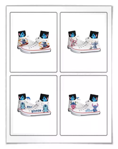 Scarpe Sneakers stile Converse Stitch Ragazzi Bambino bambina novità 2024 Disney