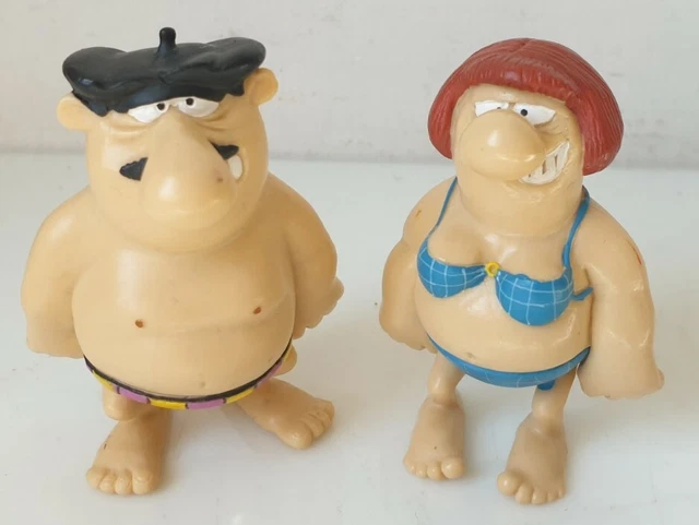 Figurines Plastoy – Les Bidochon – Raymonde Et Robert En Maillot De Bain – 2003