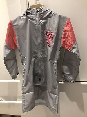 Nike Air Big Girl's Woven Jacket Leggero Full Zip Felpa con cappuccio logo DD8370 666 M