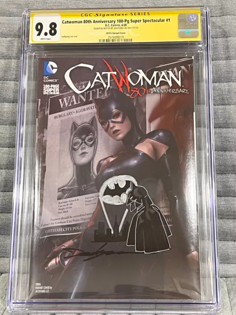Catwoman 80th Anniversary Spectacular #1 Jeehyung Lee CGC 9.8 SS Signed & Sketch