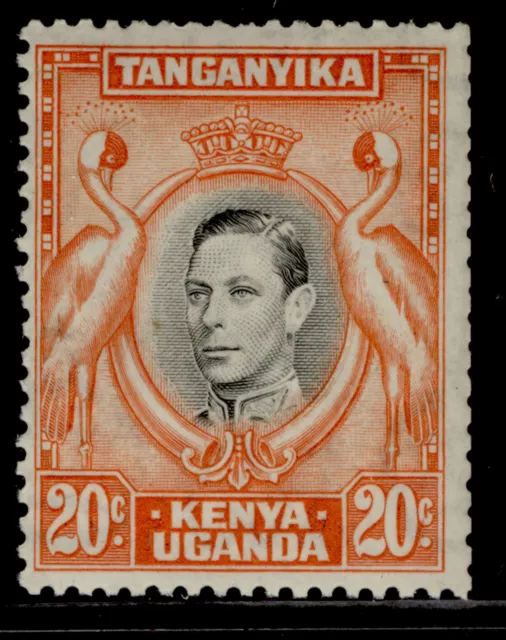 KENYA UGANDA TANGANYIKA GVI SG139, 20c black & orange, M MINT. Cat £42. PERF 13¼