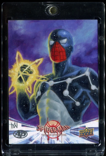 2022 Spider-Verse COSMIC SPIDER-MAN Artist Proof Oil Sketch Card by MYLES WOHL.
