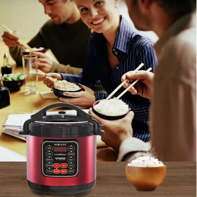 12-in-1 Multi Cooker 5L Pressure Non-Stick Rice Slow Cook KeepWarm Digital 1000W