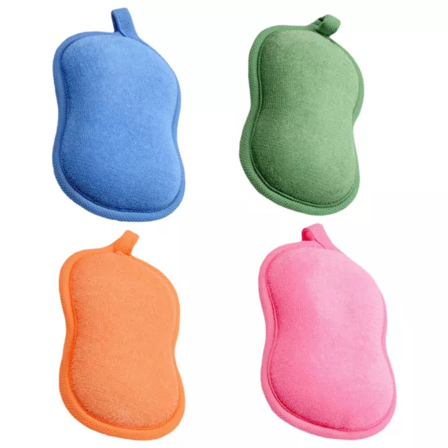 4 Pcs Laveur De Corps Serviette Bain Bébé Eponge Bebe Quick Clean Baignoire