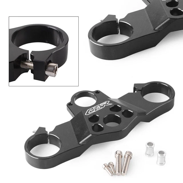 1 x Upper Top Clamp Lowering Triple Tree per 2005-2006 Honda CBR 600RR F5 nero