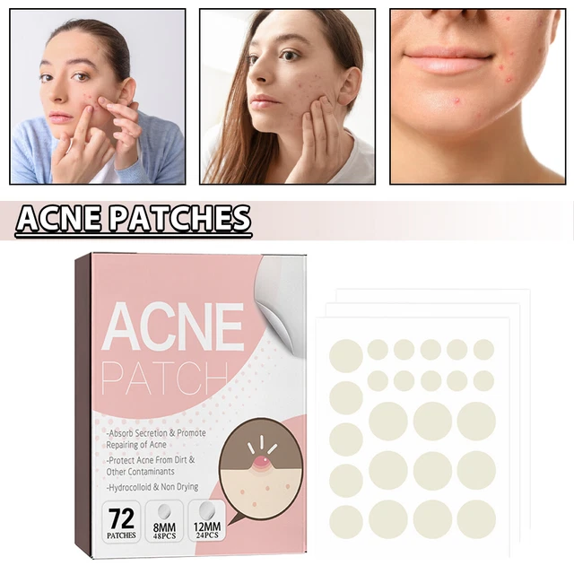 72Pcs Acne Patches Pimple Hydrocolloid Sticker Spots Covers Remover C