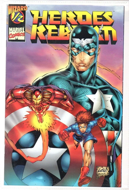 Heroes Reborn 1/2  Wizard edition with COA / 1st Rikki Barnes  Marvel 1996
