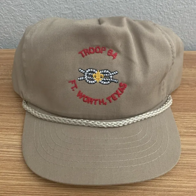 Gorra de cuerda bronceada SAN SUN ""Tropa 64 pies vale la pena"" ajustable talla única sombrero con cremallera