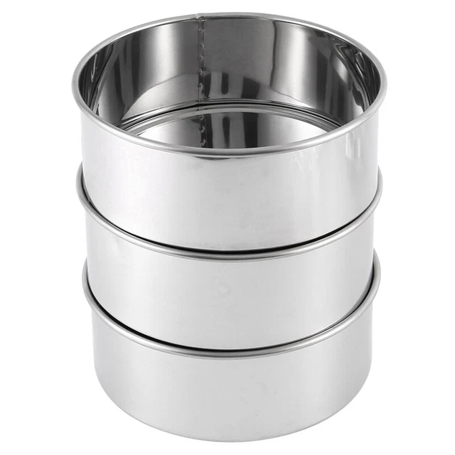 Stampo per torte 6 rotonde da cuocere, strato in acciaio inox forme per torte padella G2F5