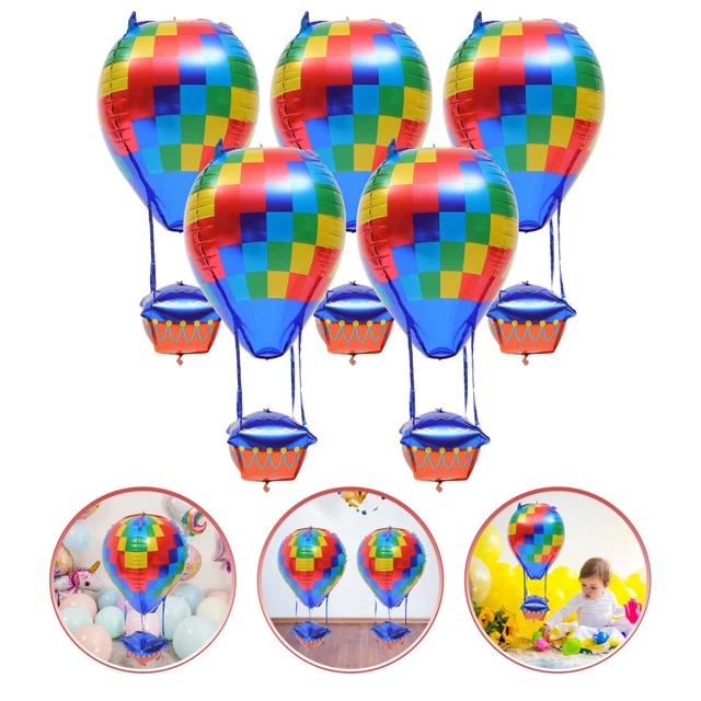 5 Pcs Hot Air Balloon Decoration Hot Air Balloon Aluminum Foil Child