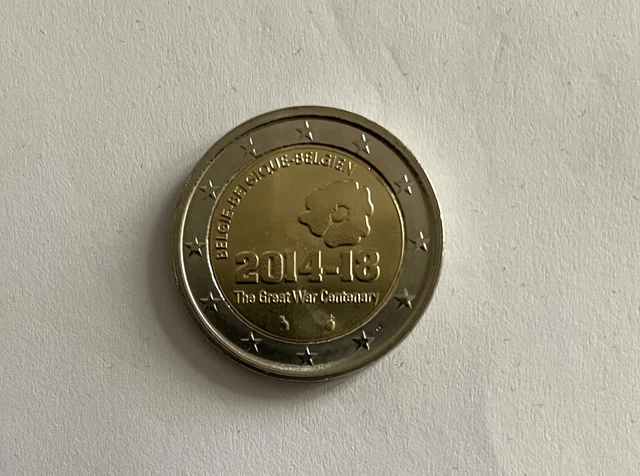 PIECE BELGE DE 2 Euros " 2014-18 The Great War Centenary " EUR 5,00