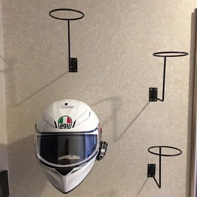 Lots 6 Wall Mounted Helmet Holder Metal Stand Hook Hat Display Rack Hanger Bike