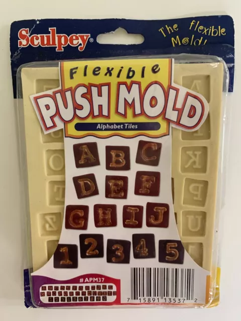 Sculpey Flexible Push Mold APM37 Alphabet Tiles