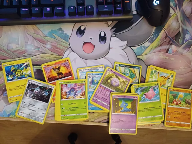 Lot de 405 cartes Pokemon fr authentiques sans doubles