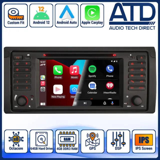 CarPlay Head Unit For BMW X5 E53 Android Auto IPS DAB GPS BT SatNav Radio Stereo