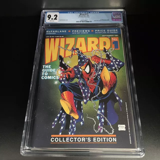 Wizard Magazine #1 CGC 9.2 1st Issue! McFarlane Cover First Spider-Man Cover