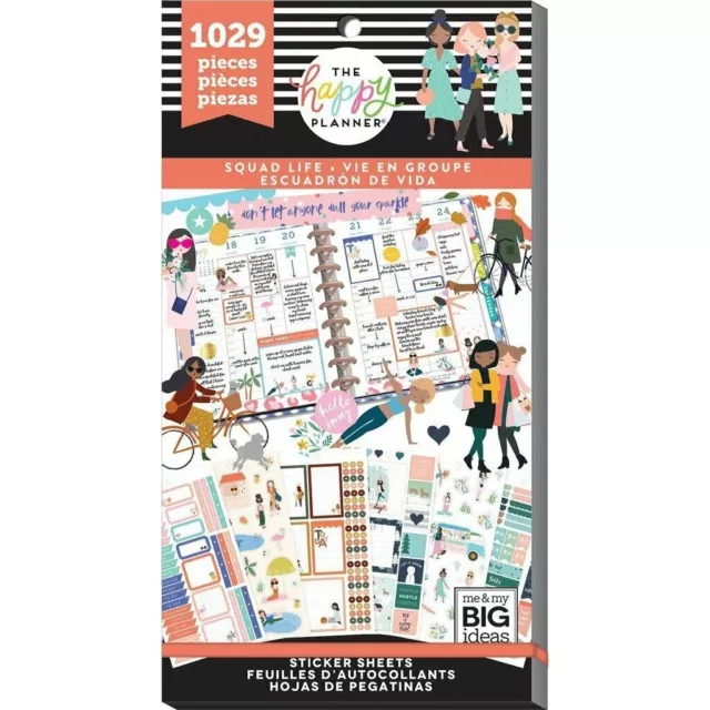 MAMBI CLASSIC Happy Planner - Value Pack Stickers 30 Shts - Squad Life x1029