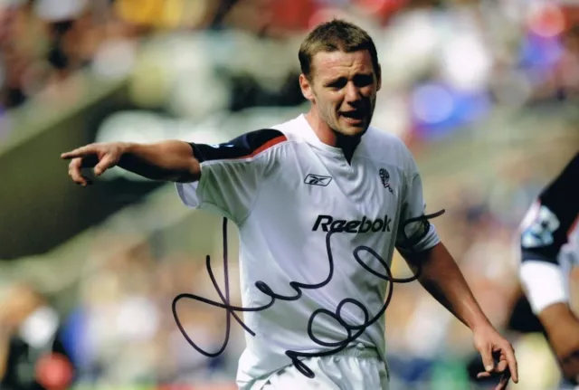 Signed Kevin Nolan Bolton Wanderers Autograph Photo Newcastle West Ham Orient