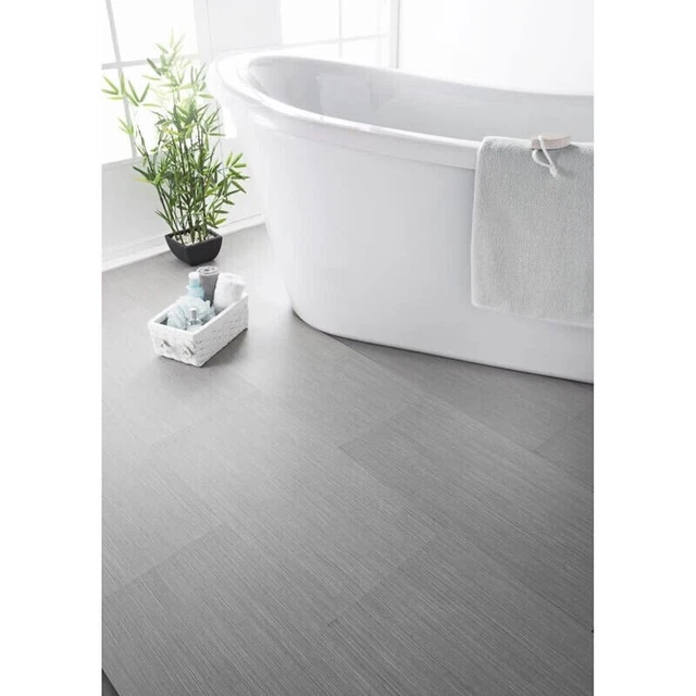 6 un. azulejos de vinilo efecto a rayas grises ideales para baños y cocinas - 60 x 30 cm
